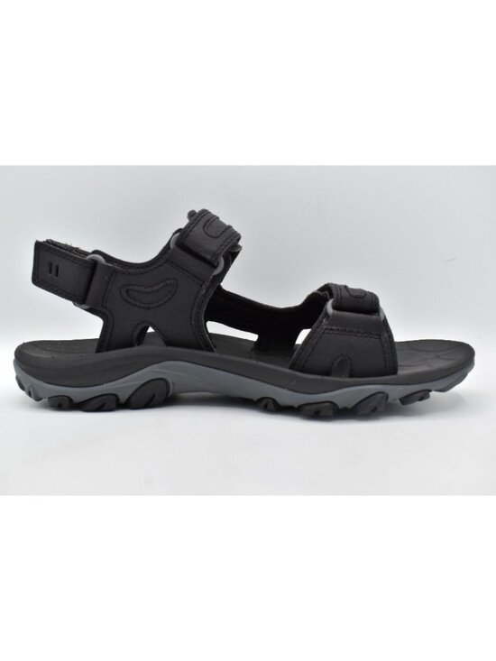 Merrell Men 11 Huntington Sport Convertible Black Leather Open Toe Sandals Shoes main image 9